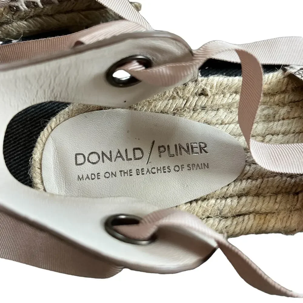 Donald Pliner Esther Leather Espadrille Sandal 10 Copper Metallic Snake